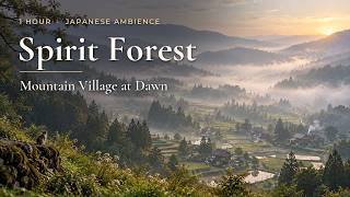 Japanese Mountain Village at Dawn | 1 Hour Calm Ambience | Spirit Forest screenshot 5