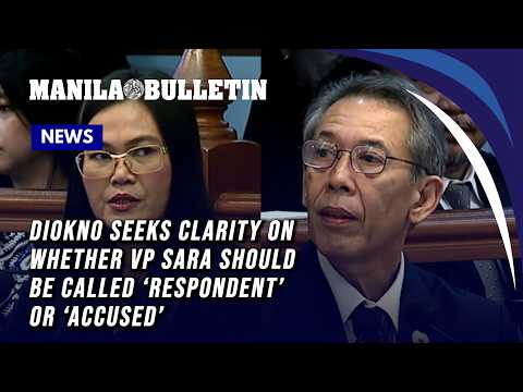 Diokno seeks clarity on whether VP Sara should be called ‘respondent’ or ‘accused’