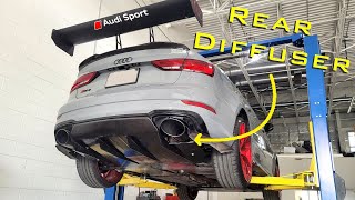 Making a Carbon Fiber Rear Diffuser, Front Splitter  Audi RS3