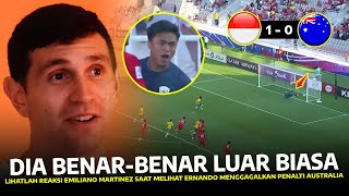 DIA MENIRU SAYA!! Lihatlah Reaksi EMILIANO MARTINEZ Saat Melihat Ernando Ari Tepis Penalti Australia