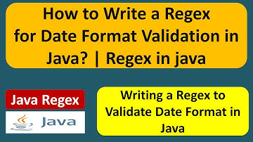 How to Write a Regex for Date Format Validation in Java? | Regex in java