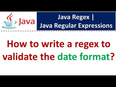 How To Write A Regex To Validate The Date Format Regex In Java