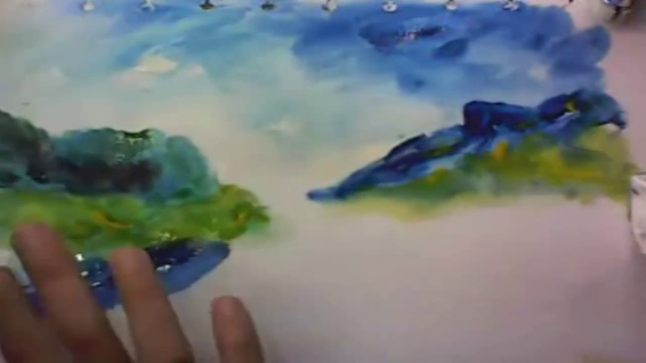 Video Tutorial Untuk Anak Anak Finger Painting Cat Air Pemandangan