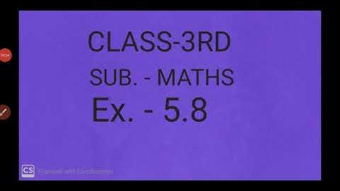 3rd(Maths) Ch-5( Division)  Ex. - 5.8 by Miss Sonia Goyal