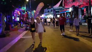 Кипр, Айя Напа, ночная жизнь, улица баров и клубов. Cyprus, Agia Napa, night life, club street