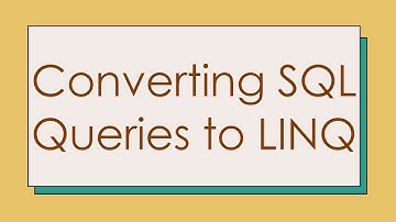 Converting SQL Queries to LINQ