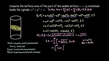 Example computing surface area with a surface integral, Multivariable Calculus