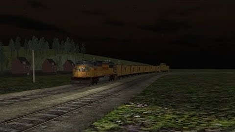 Train sim pro with the union Pacific train at the desert and Port of call