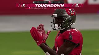 Brady threw a 75 Yard Dime to Godwin