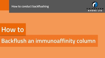 How to conduct backflushing