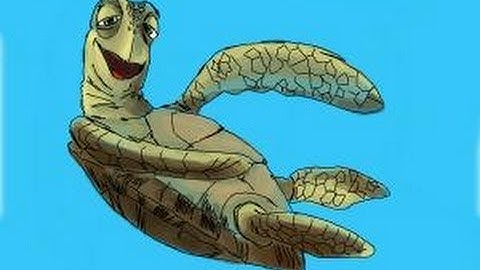 How to draw Crush from Finding Nemo