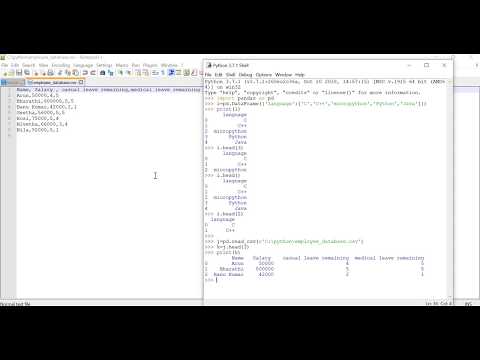 Python Pandas- To read the n rows data from the CSV file by using DataFrame.head( ) function