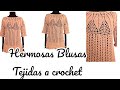 🧶Blusa de Hojas, elegante y fresca todo en crochet parte #4