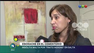 Escrache en el cementerio - Telefe Noticias