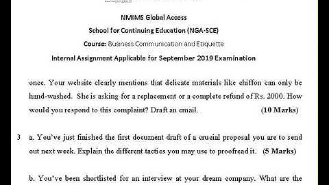 NMIMS  Solved Assignment  Business Communication and Etiquette  Sep  2019 Call 9025810064