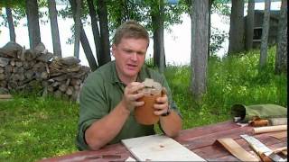 Ray Mears  How to make a container from birch bark, Bushcraft Survival