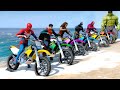 Superheroes Dirt Bike Challenge SpiderMan, Iron Man, Wonder Woman, Hulk and Superman - GTA V MODS