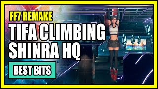 Ff7 Remake best Bits Tifa Climbing Inside Shinra Hq