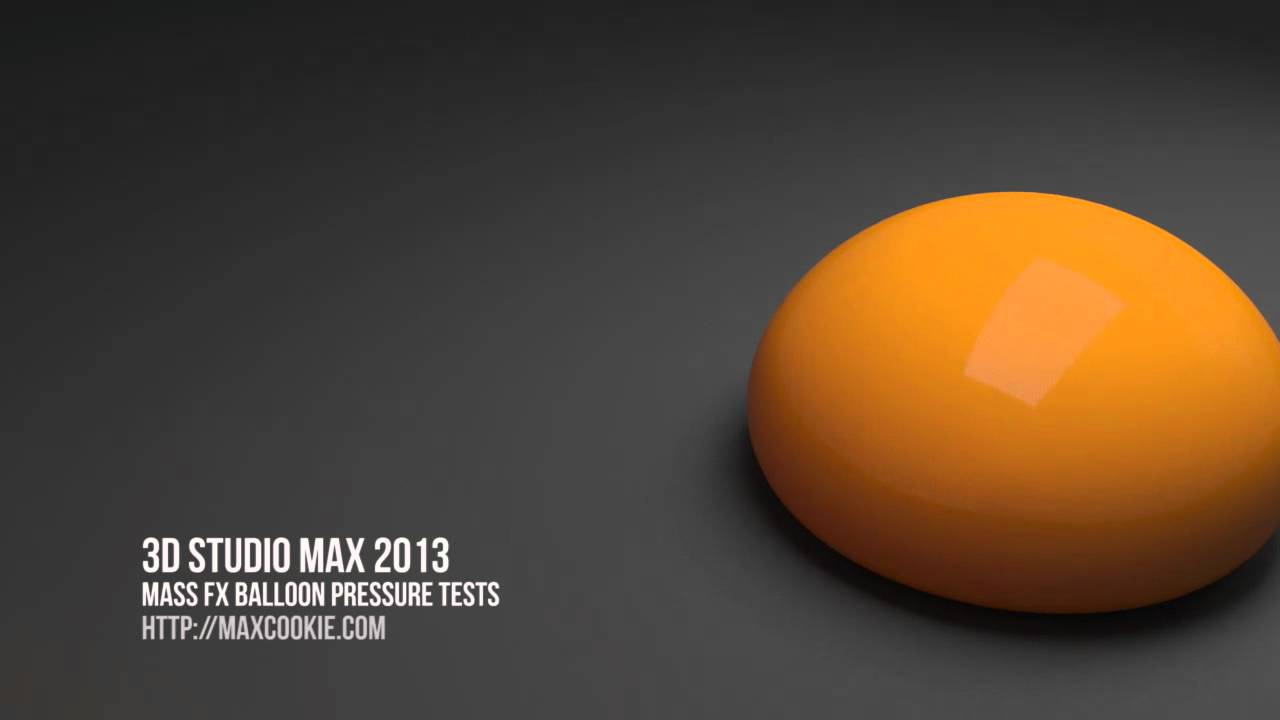 3D Studio Max 2013 - massFX Balloon Pressure Tests - YouTube