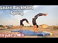 Learn How to BACKHANDSPRING in only 1 Min #Shorts