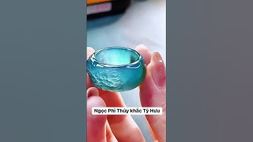 Ngọc Phỉ Thúy chạm khắc thành nhẫn tỳ hưu  #trendingshorts #jade #funny #giaitri