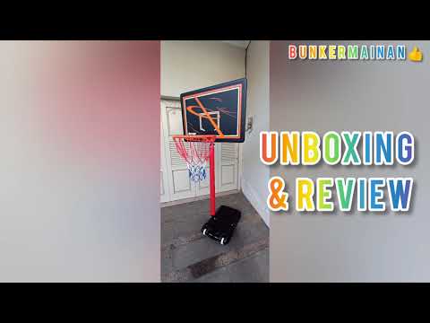 MAIN BASKET DI RUMAH Unboxing BERWYN Portable Ring Basket Basketball Stand untuk Anak & Dewasa