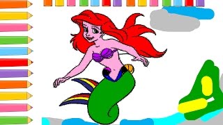 Learn Coloring- Mermaid Coloring pages | Kids Coloring Game Video For Kids screenshot 3