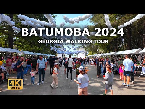 BATUMOBA 2024: Batumi, Georgia walking tour 4K 60 FPS
