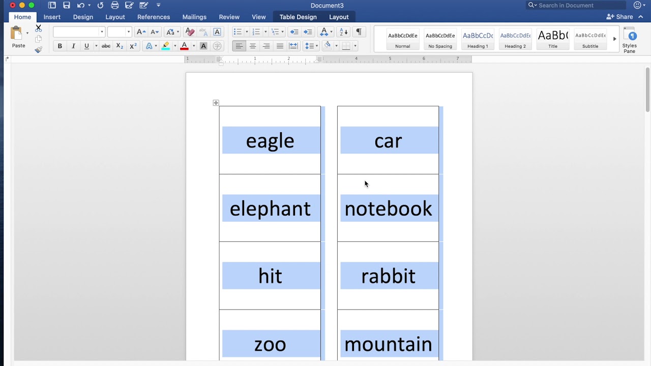 How to make flashcards using Word. Simple and Efficient. With Regard To Microsoft Word Note Card Template