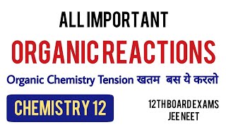 All Important Naming Reactions Organic Chemistry | Chemistry 12 Board Exams JEE NEET #1