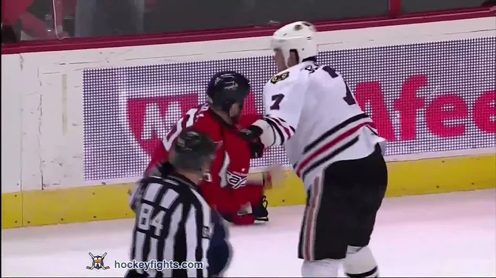 Brent Seabrook vs Jason Chimera Mar 13, 2011