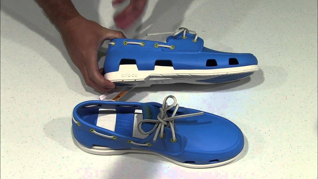 crocs Men's Beach Line Boat Shoe Unboxing - YouTube