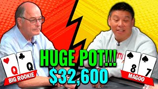 Can Big Rookie Get ALL The Money With QQ On A Low Flop?