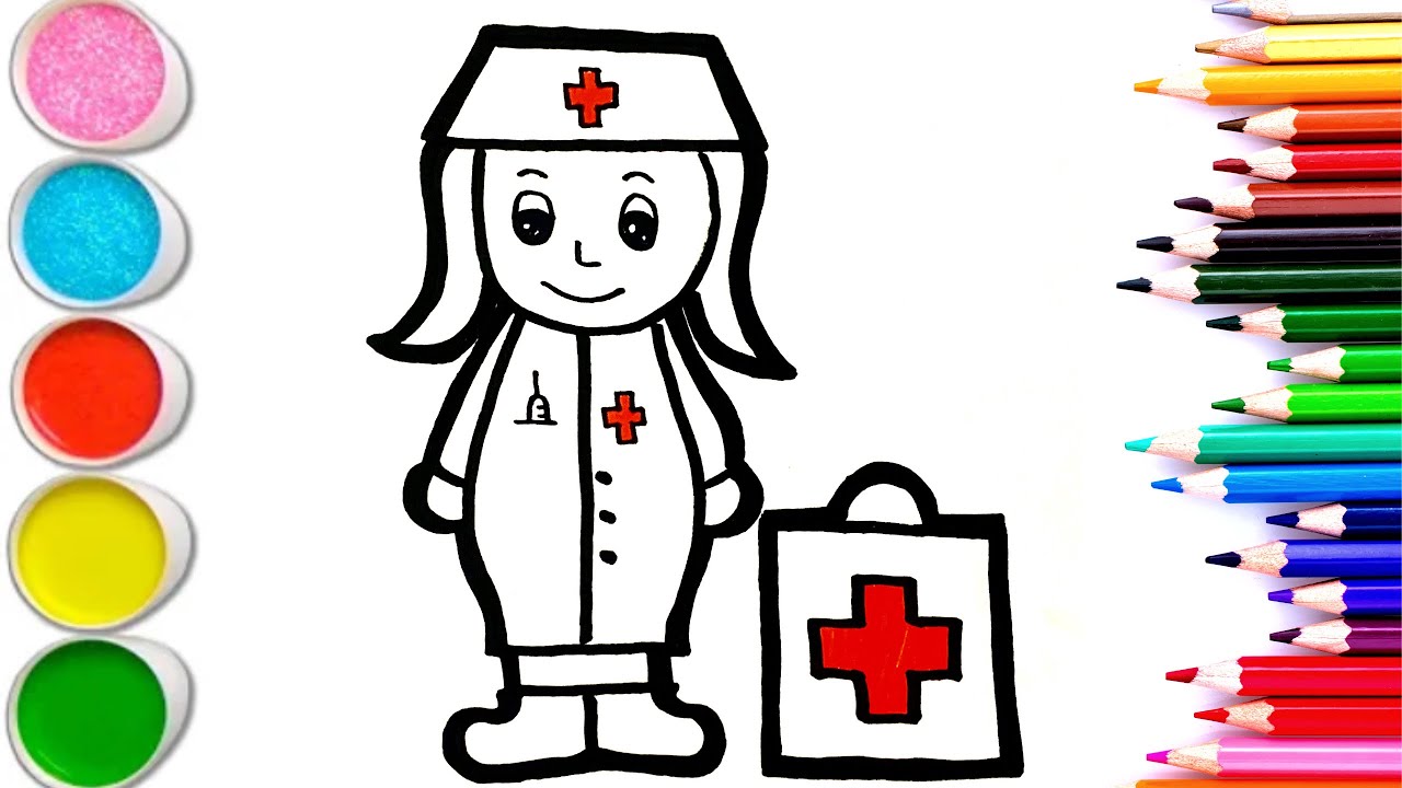 Cara menggambar dokter dengan mudah menggambar untuk paud dan anak