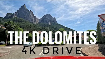 4K Drive in The Dolomites Italy | Italian Alps
