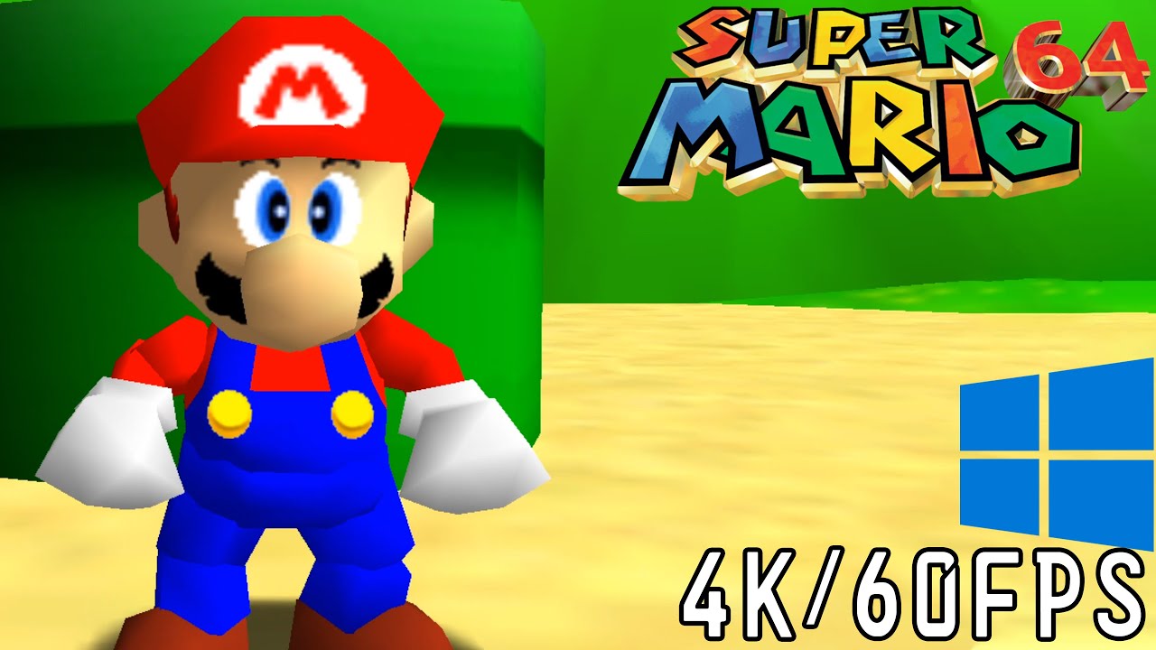 Super Mario 64 Pc Port Gameplay 4k 60fps Youtube