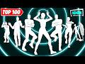 Top 100 icon series dances  emotes in fortnite