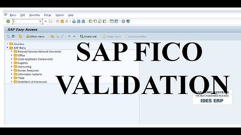 SAP FI VALIDATION