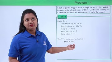 Class 9th – Equations of Motion Problem – 4 | Motion | Tutorials Point