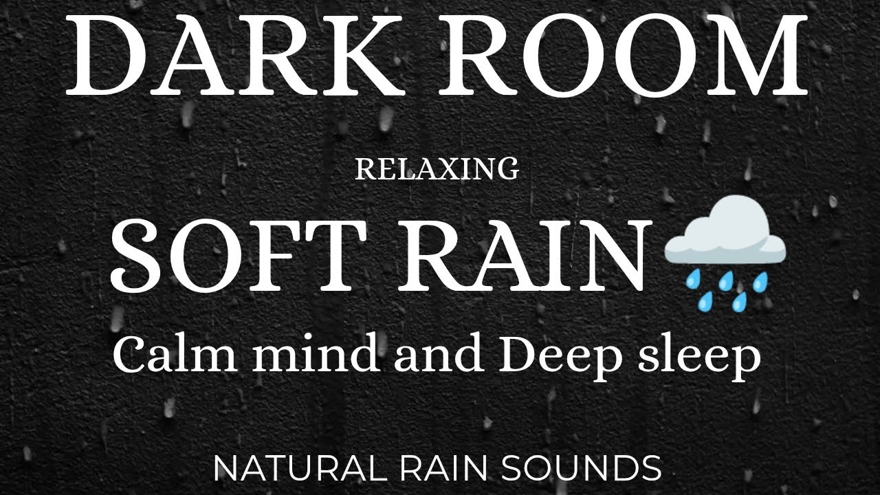 Soft Rain Sounds 🌧️ Calm Mind & Deep Sleep (Black Screen)