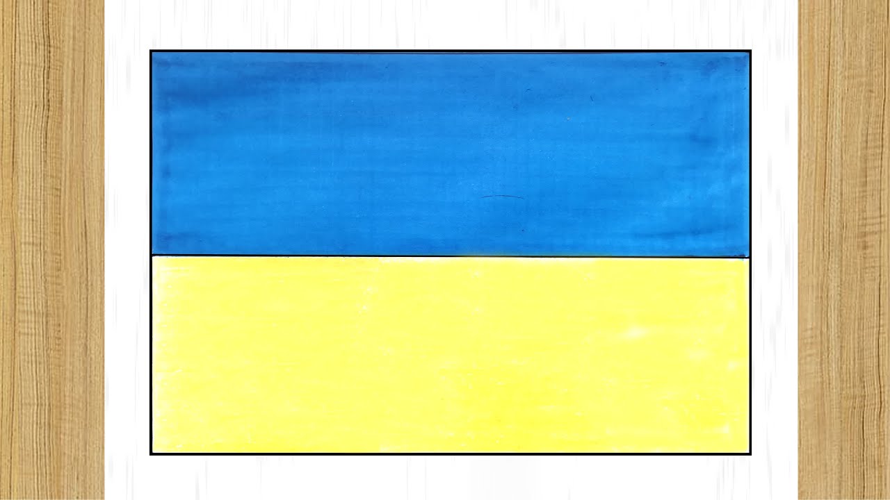 How to Draw Ukraine Flag | Drawing Ukraine Flag - як намалювати прапор україни