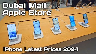 iPhone Latest Prices in Dubai Mall Apple Store | Apple Products Review 2024 | iPhone 15 Prices [4K]