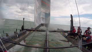 How to fly an America's Cup AC45f foiling catamaran