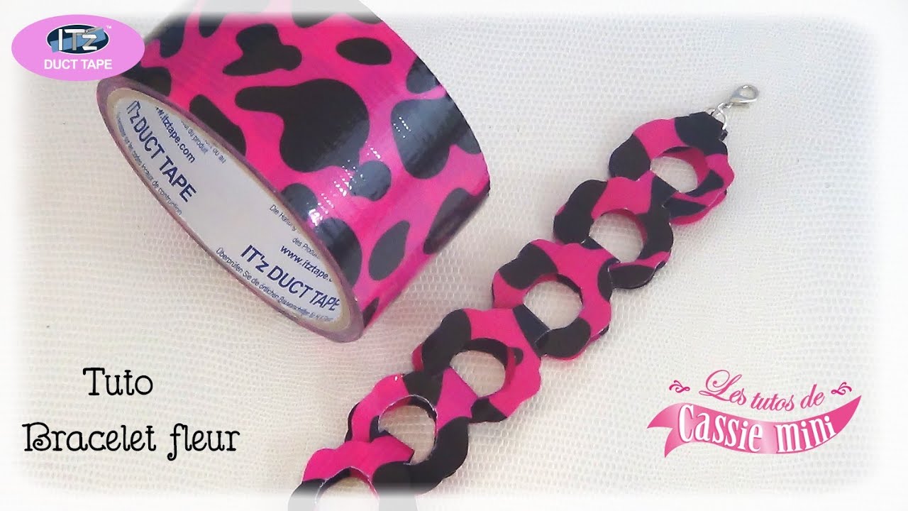 { Tuto } Bracelet fleur en IT'z DUCT TAPE diya tailors