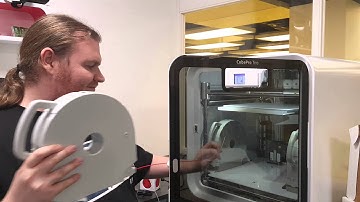 Installing Plastic into Cube Pro 3D printer at DigiLab Barking