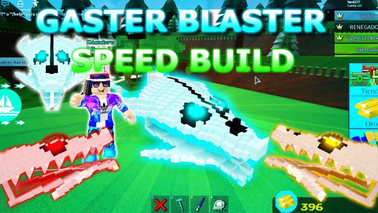 Como Construir Un Gaster Blaster En Build A Boat For Treasure Speed Build Tutorial Roblox Youtube - gaster blaster roblox model