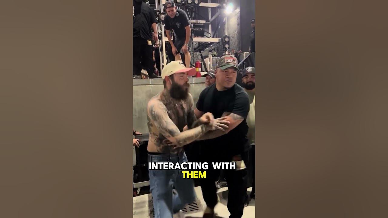 Post Malone's Bodyguard Can't Stop His Fan Love! 😍🎤