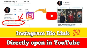 How to open instagram bio links directly in youtube app ||dynamic link||#instagrambiolink #A_P_EDITZ