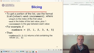 Python 07-8: Lists - Indexing & slices
