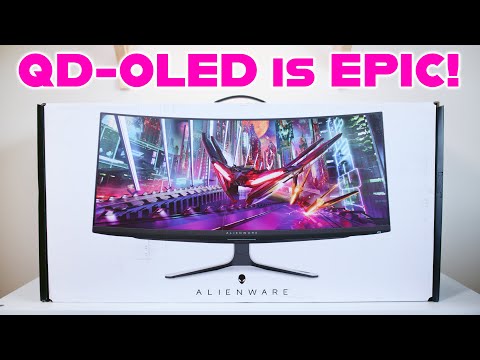 4K HDRలో అత్యుత్తమ గేమింగ్ మానిటర్ చూడండి - ALIENWARE 34 CURVED QD-OLED గేమింగ్ మానిటర్ AW3423DW